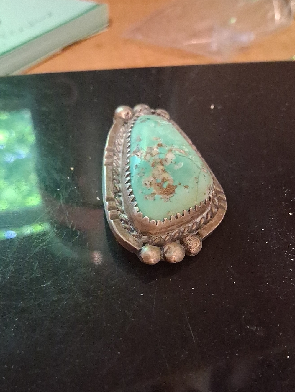 Vintage Navajo Brooch with Silver Accents